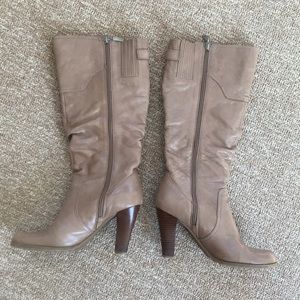 Tan Guess Leather Boots
